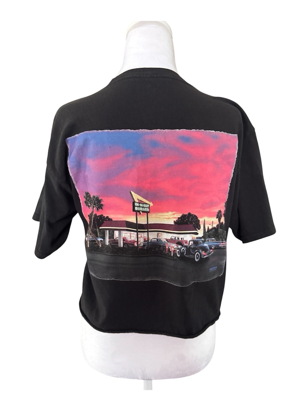 In-N-Out Burger Mike Rider 2020 California Sunset Cropped Tee Size M - Picture 4 of 9
